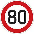 B 20a: Speed limit