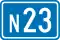 N23 road sign