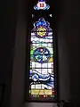 The Dix Window. Margaret Dix, daughter of the last rector, was a neuro-otologist. The Aramaic word ephphatha is that attributed to Jesus when healing a deaf and dumb man.