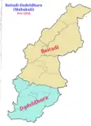 Darchula as a part of Baitadi sub-district of Mahakali (Baitadi-Dadeldhura) district (before 1956)