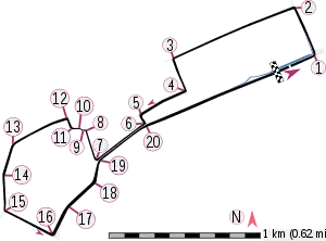 Layout of the Baku City Circuit