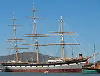 Square rig sailing ship Balclutha