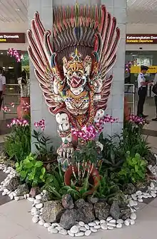 Balinese Garuda statue at Ngurah Rai Airport, Bali, Indonesia