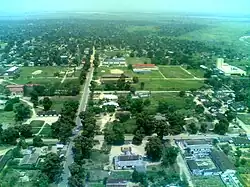 View of city center from the air, 2007