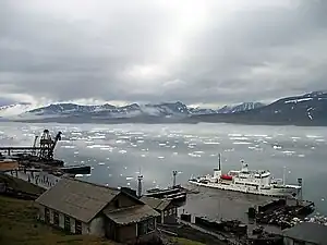 Professor Molchanov at bay in Barentsburg