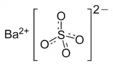 Chemical structure of barium sulfate