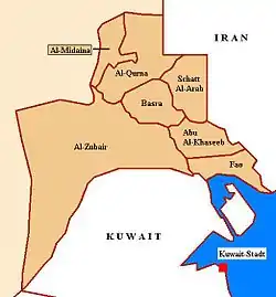 Districts of Basra Governorate