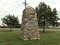 An obelisk, located on the battlefield grounds, commemorates the victims of the Battle of Frenchtown.