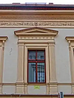 Detail of the ornaments on the facade