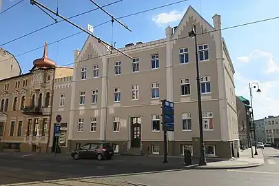 Ronvated facade on Dworcowa Street