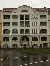 Tenement at 7 Józef Weyssenhoff Square (1909–1910), registered on Kuyavian-Pomeranian Heritage list