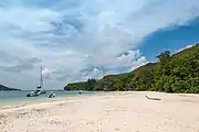 Beach on Curieuse island, Seychelles