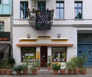 Begine women's café and cultural center est. by women in the West Berlin squatters' movement 1986