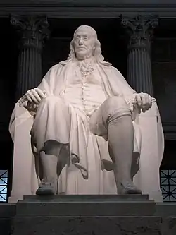 Benjamin Franklin National Memorial (1938), James Earle Fraser, sculptor.