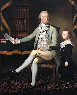 Portrait of Benjamin Tallmadge with son William 1790