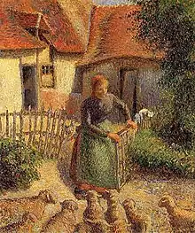 Shepherdess Bringing in Sheep (Bergère rentrant des moutons) 1886. University of Oklahoma