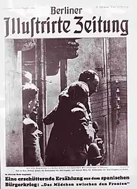 Image 17The Berliner Illustrirte Zeitung pioneered modern photojournalism and was widely copied. Pictured, the cover of issue of 26 August 1936: a meeting between Francisco Franco and Emilio Mola. (from Photojournalism)