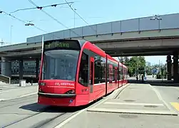 The tram stop