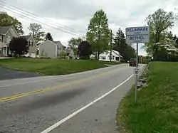 Entering Bethel Township on Pennsylvania Route 261