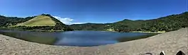 Lake Wainamu and surrounding sand dunes