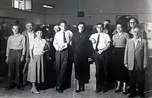 The staff of the Bezalel National Museum in Jerusalem, circa 1964. Karl Katz is third from right in front row.