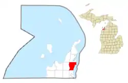 Location within Leelanau County