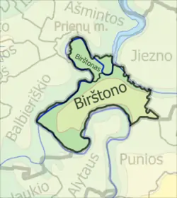 Location of Birštonas