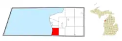 Location within Benzie County