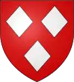 3 lozenges—Gules, three lozenges argent— Guillaume de Haer (according to Gelre)