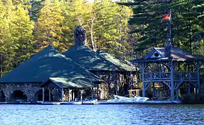 The boathouse at Camp Katia.