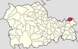 Location in Neamț County