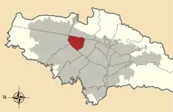 Location of the locality in the city of Bogotá