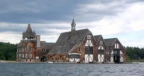 George C. Boldt Yacht House, Heart Island, Alexandria Bay, New York (1903).