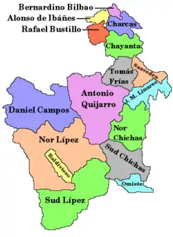 Provinces of the Potosí Department