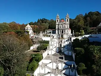 Grand Staircase of the Pilgrimage Church of Bom Jesus do Monte, Braga, Portugal, by Carlos Luís Ferreira Amarante and others, c.1784