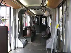 Open gangway on a Bombardier Flexity Outlook tram