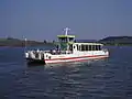 Former solar-powered catamaran (meanwhile there is a smaller passenger boat on the Bostalsee)