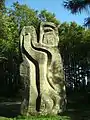 Stone sculpture on the circular walk Requiem für die Juden by Shlomo Selinger