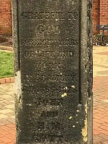 Bramley Cross dedication by John Gott and H. M. Gott 1873