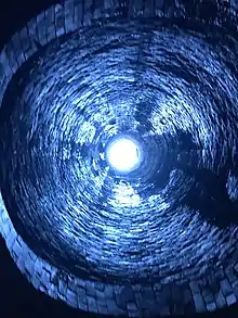 View of the 2nd air shaft from inside Braunston Tunnel