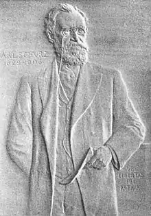 Bas-relief of Carl Schurz