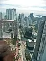 Aerial view of Brickell Avenue, as seen from the Viceroy Tower's skydeck