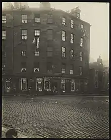 Building and street.