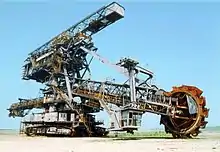 Bucket wheel on a bucket-wheel excavator