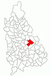 Location in Dâmbovița County