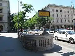 Station entrance from Andrássy Avenue