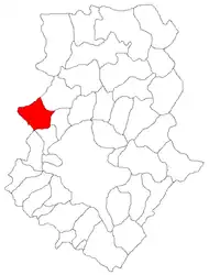 Location in Ilfov County