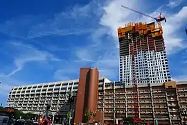 Government Center Garage during its redevelopment as Bulfinch Crossing, 2019