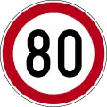 В26Speed limit (80 km/h)