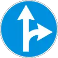 Г4Turn right or go straight ahead